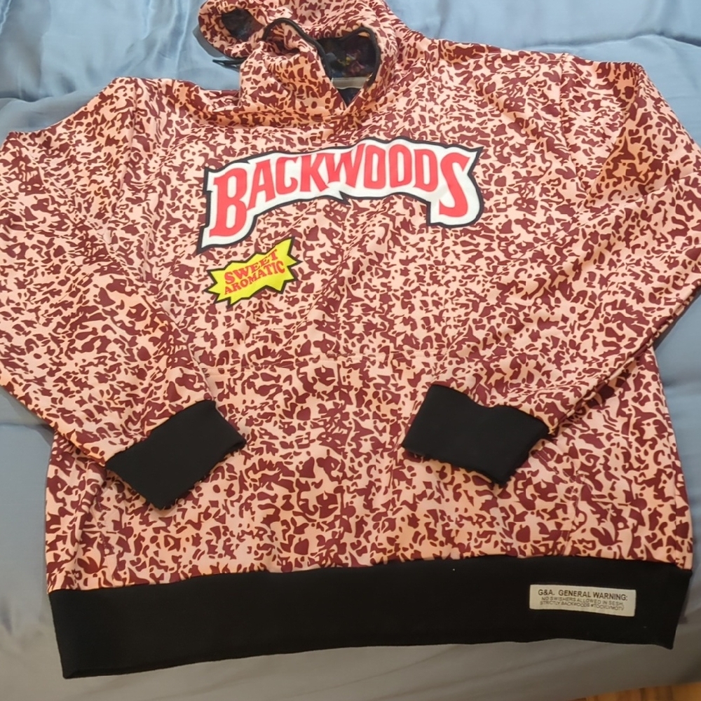 Backwoods Graphic Hoodie - Red and Black